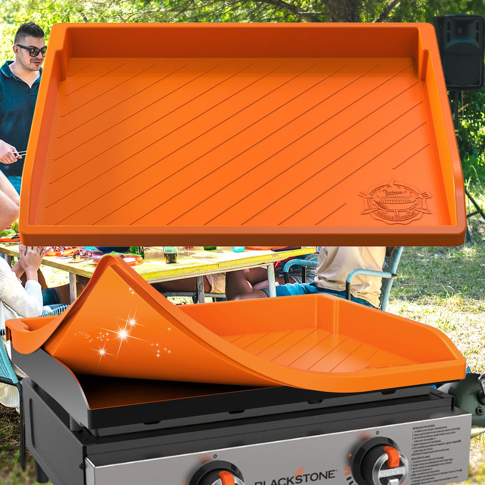 GRIDDLE COVER MAT on a 22-inch Blackstone griddle showing a precise fit and edge protection.