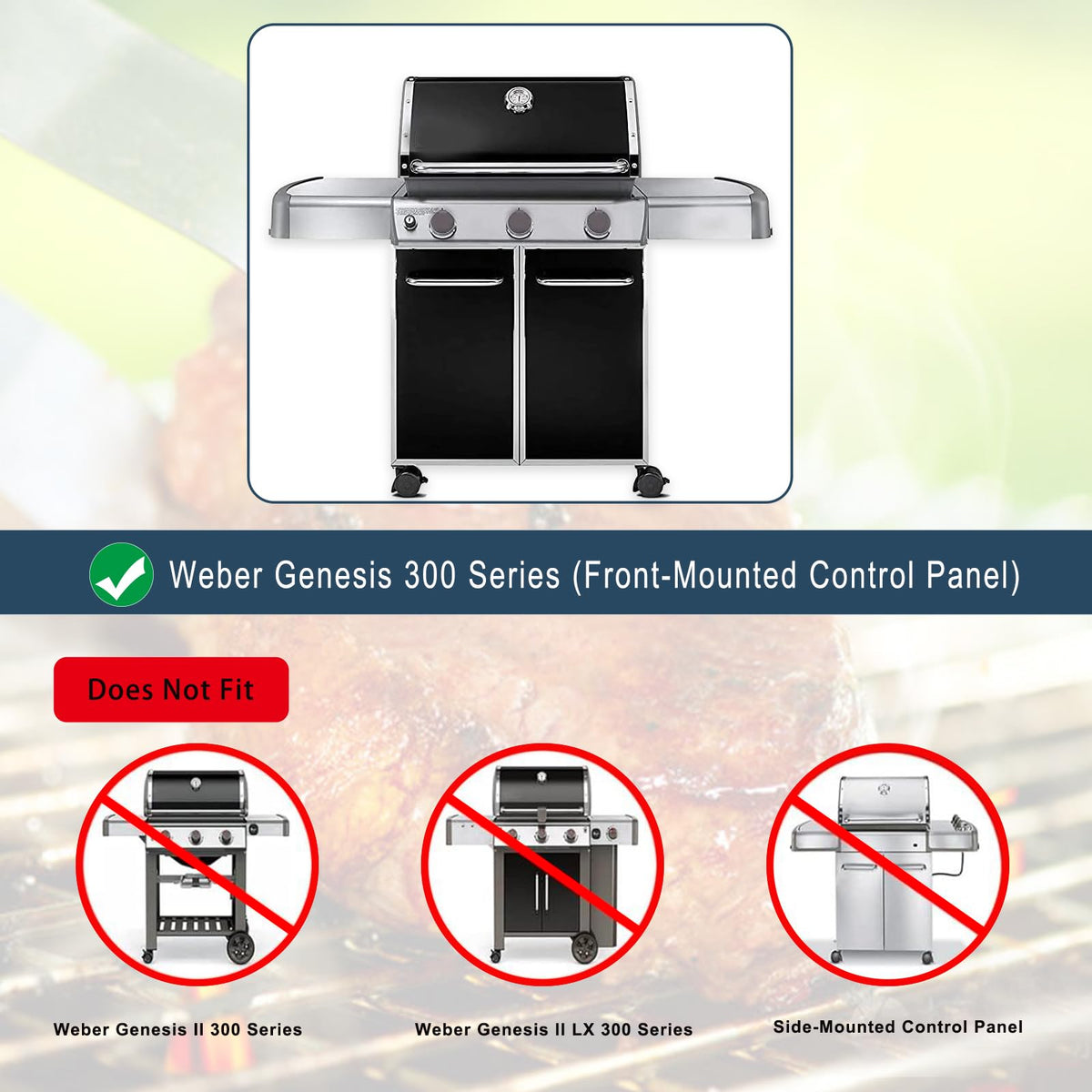 Grieptra two-pack compatible with Weber 7620 7621 models for easy replacement