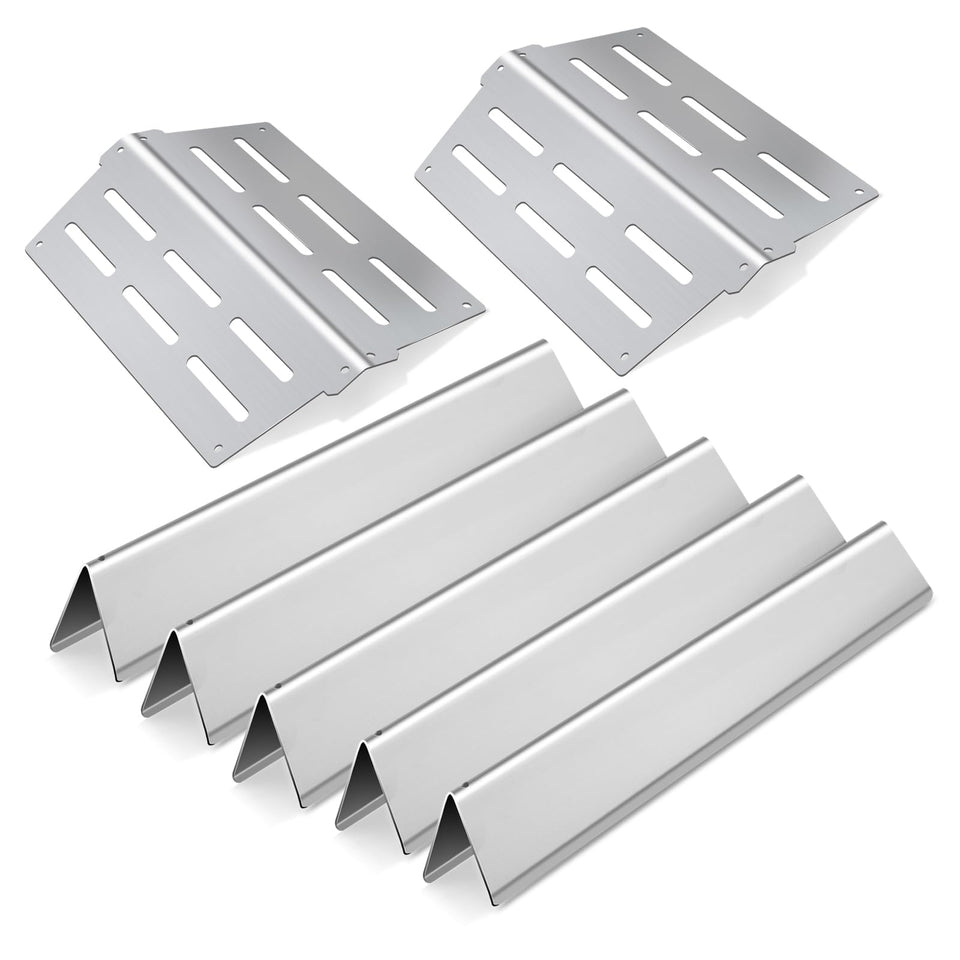 Grieptra heat deflectors for Weber Genesis 300 with front knob, improving even heat distribution