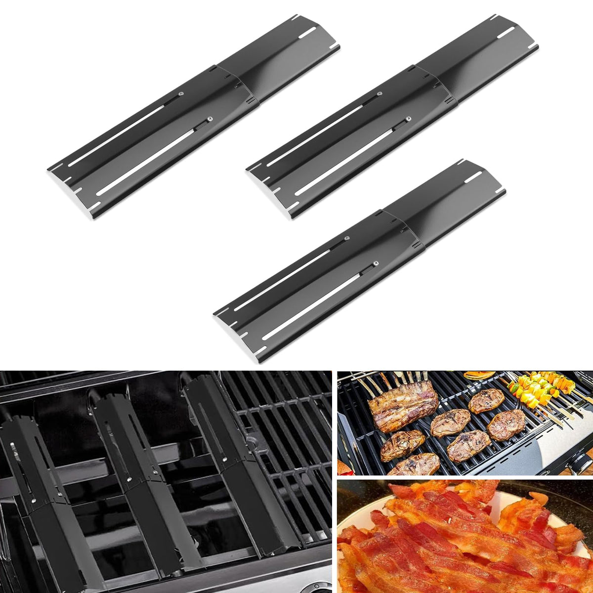 Grieptra porcelain steel heat plates, a durable 3-pack replacement option.