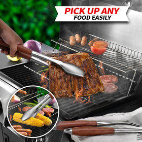GRILAZ lockable BBQ tongs highlight secure storage and control.