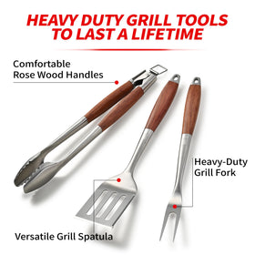 GRILAZ rosewood fork detail showing precise turning grip.