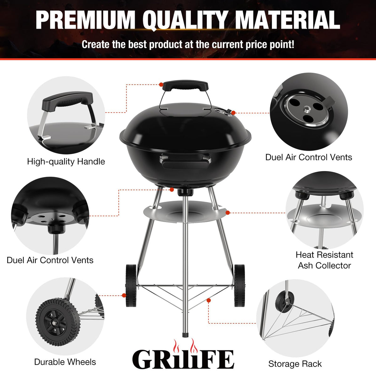 GRILIFE ideal gift for BBQ lovers, easy to start grilling.
