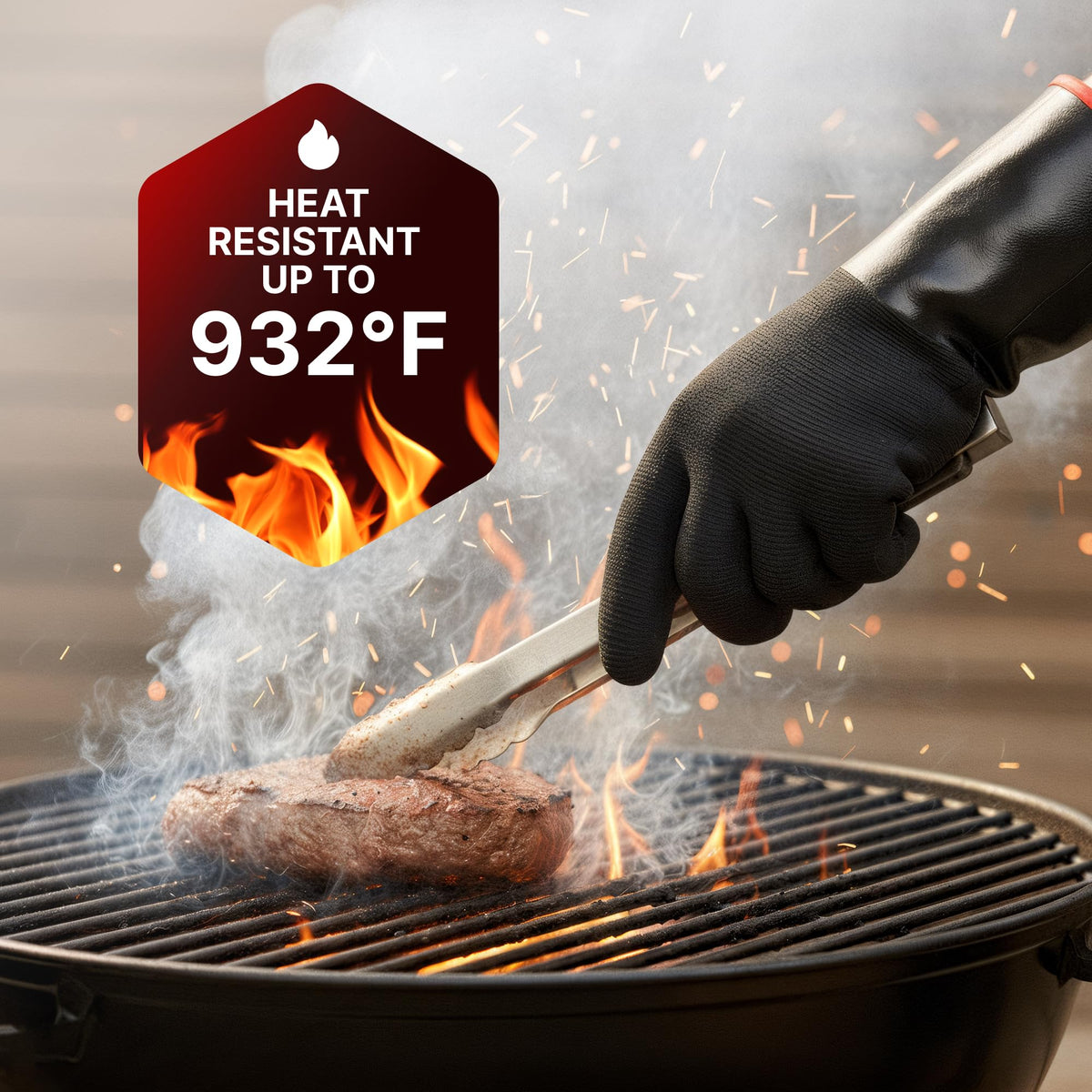 Grill Armor Gloves ideal for deep frying and hot oil handling.