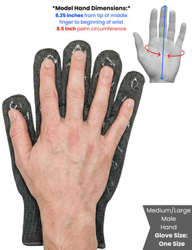 Grill Armor Gloves extended wrist cuff protects wrists during oven reach-ins.