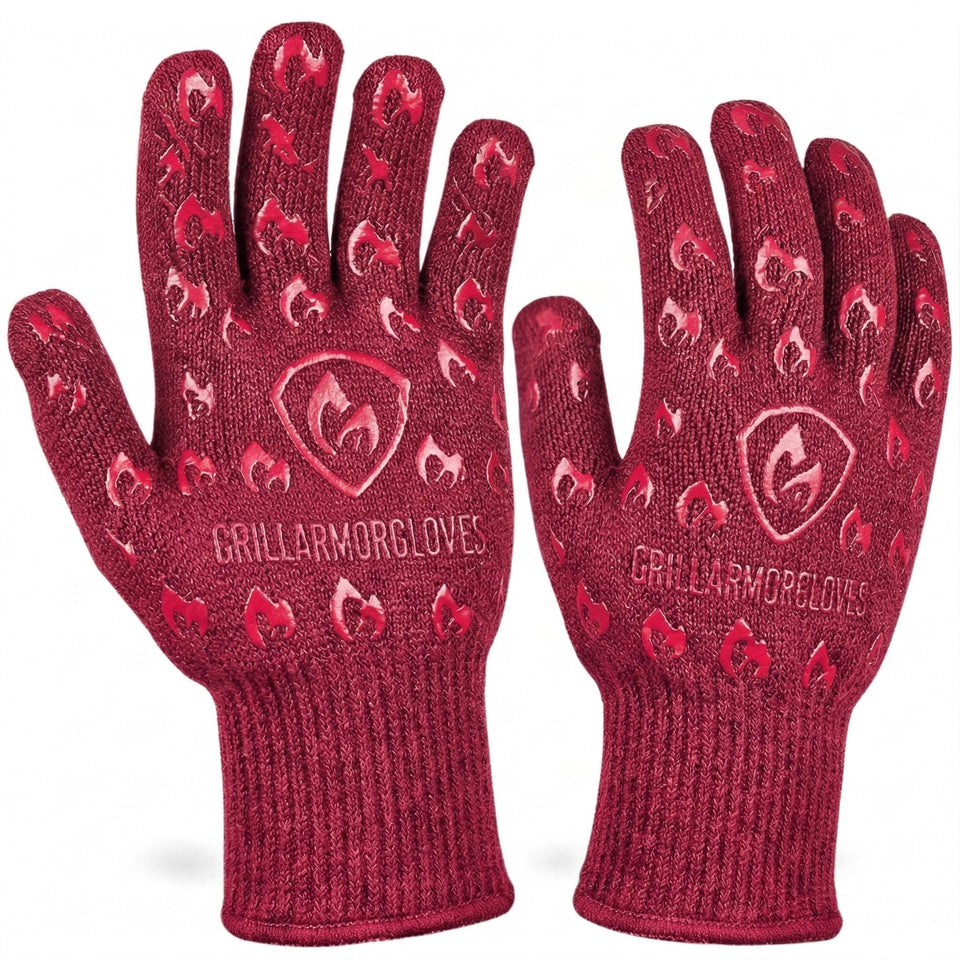 Grill Armor Gloves front view offering heat protection for safe grilling.