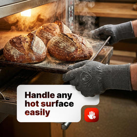 Grill Armor Gloves full finger dexterity for precise tool handling.