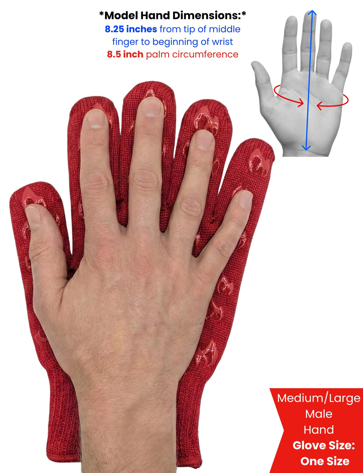 Grill Armor Gloves kitchen setup with tongs for safe handling.
