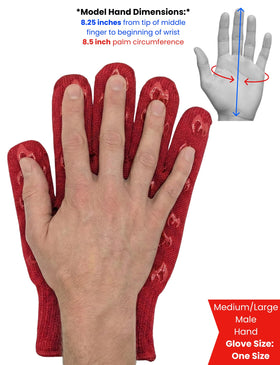 Grill Armor Gloves kitchen setup with tongs for safe handling.