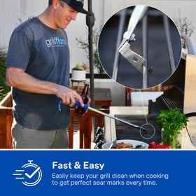 Grill Floss stainless steel construction ensures durable, long-lasting grill cleaning.