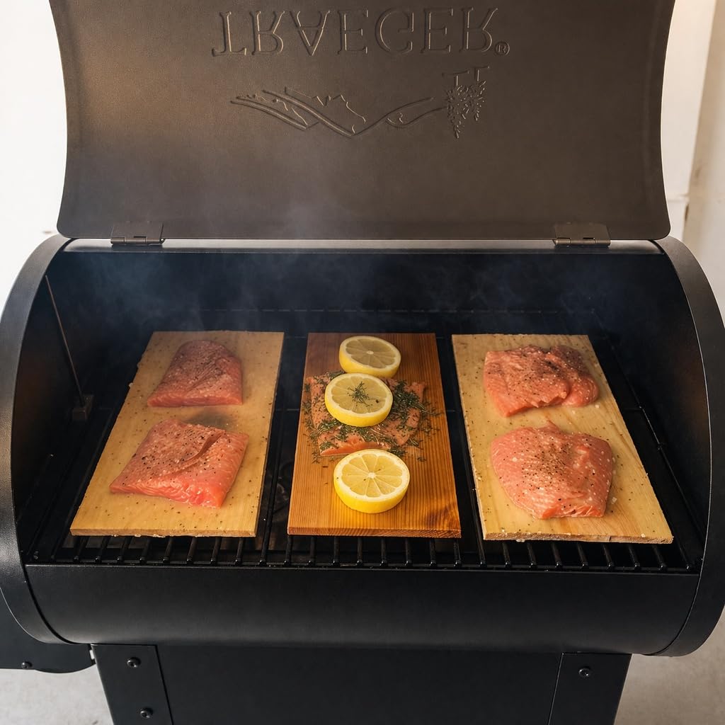 Thick 1/3 inch Grill Gourmet cedar planks for even heat transfer