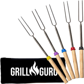 Grill Guru Smores Sticks fire pit 32in for safe, extended roasting.