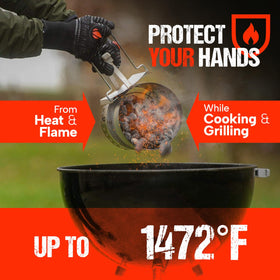 Grill Heat Aid outdoor pizza oven use gloves for high-heat baking