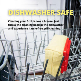 Grill Rescue cleaning head visible with heat resistance up to 600°F.
