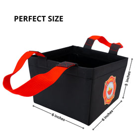 Grill Rescue collapsible bucket full of water ready for cleaning tasks.