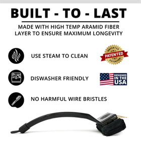 Grill Rescue heat-resistant handle for comfortable grip during high-heat cleaning