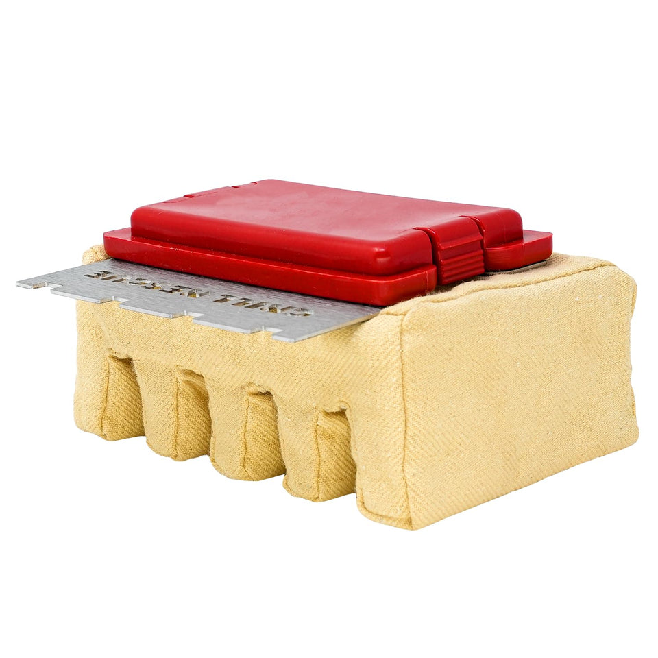 Grill Rescue replaceable scraper head for bristle-free, safe grill cleaning.