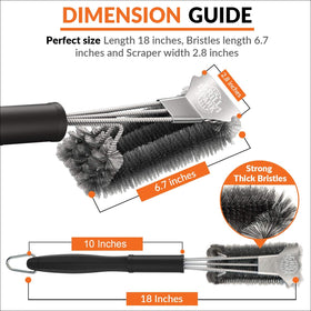 Grill Spark 360-degree cleaning brush for thorough grill coverage