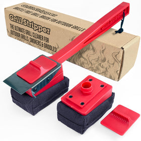 Grill Stripper bristle-free brush for safe, thorough outdoor grill cleaning