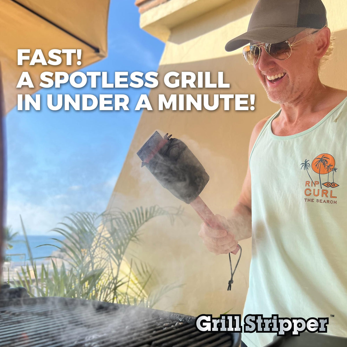 Grill Stripper fire-resistant-sponge stands up to hot grills