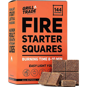 Grill Trade Fire Starter Squares packaging showcase for quick grilling ignition.