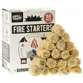 Grill Trade Fire Starters 50-pack for quick, clean ignition and mess-free grilling