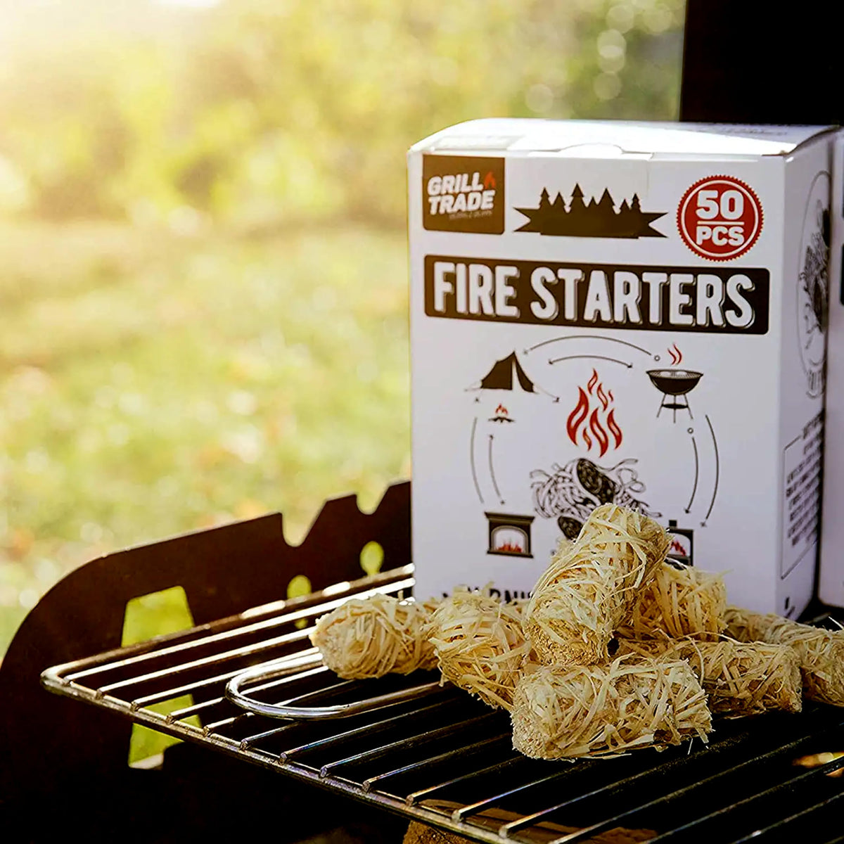 Grill Trade Fire Starters ideal for indoor or outdoor grills and camping