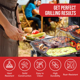 Grill Trade adjustable airflow vent helps control cooking heat.