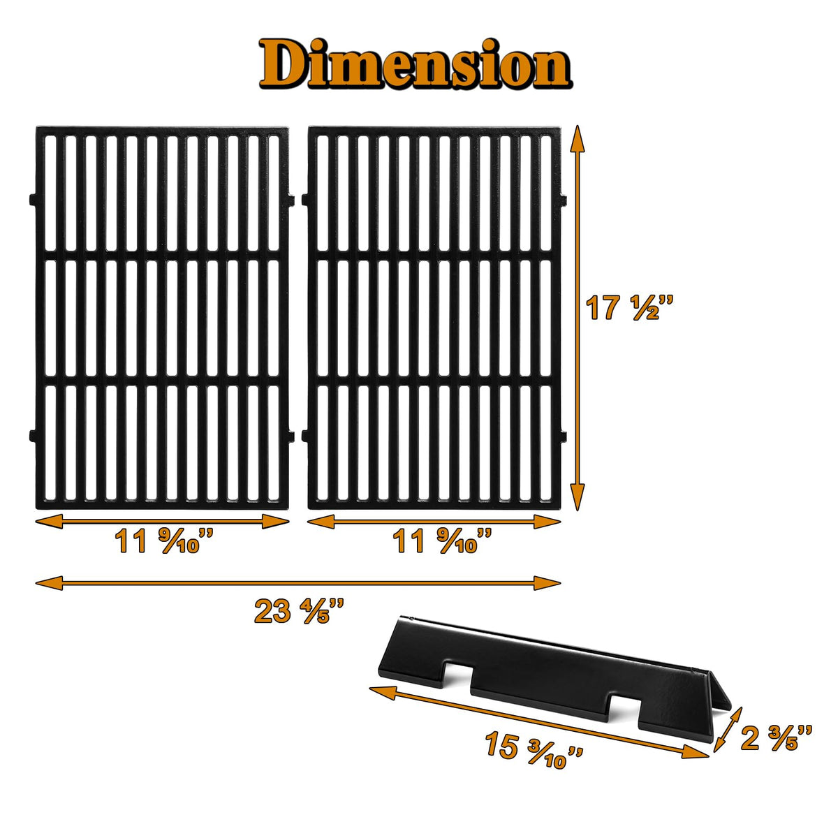 Grill Valueparts Spirit II grates provide durable sear surfaces
