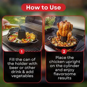 Grill 4U roaster on grill or oven, versatile cooking setup.