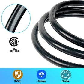 GrillAce durable three-layer hose resists weather and leaks for outdoor use.