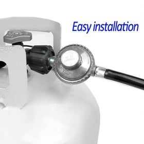 GrillAce leak-test guidance with soapy water ensures safe connections before lighting.