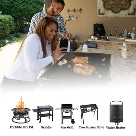GrillAce outdoor compatibility supports Weber, Char-broil, Nexgrill and other LP grills.