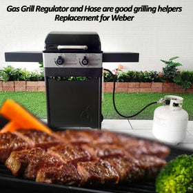 GrillAce regulator connection 3/8 inch female flare ensures secure grill connections.