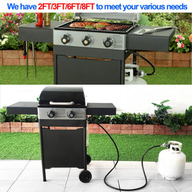 2-foot length option keeps grilling setup neat and flexible