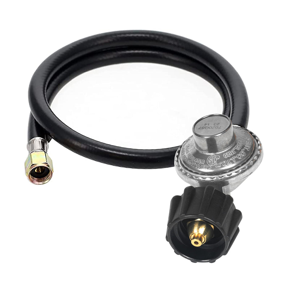 GrillAce regulator and hose compatible with Weber Genesis for safe propane grilling
