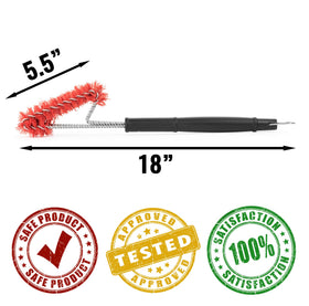 Grillaholics Essentials three-in-one brush head speeds grill cleaning.