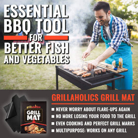 Grillaholics grate-protection mats keep food from sticking on grills.