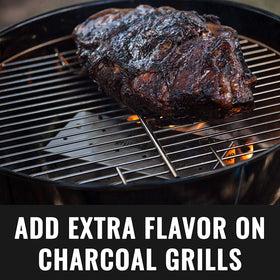 Grillaholics smoker box large capacity reduces frequent refills during cookouts.