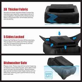 GRILLART 360-degree cleaning surrounds grill bars to remove hidden grime