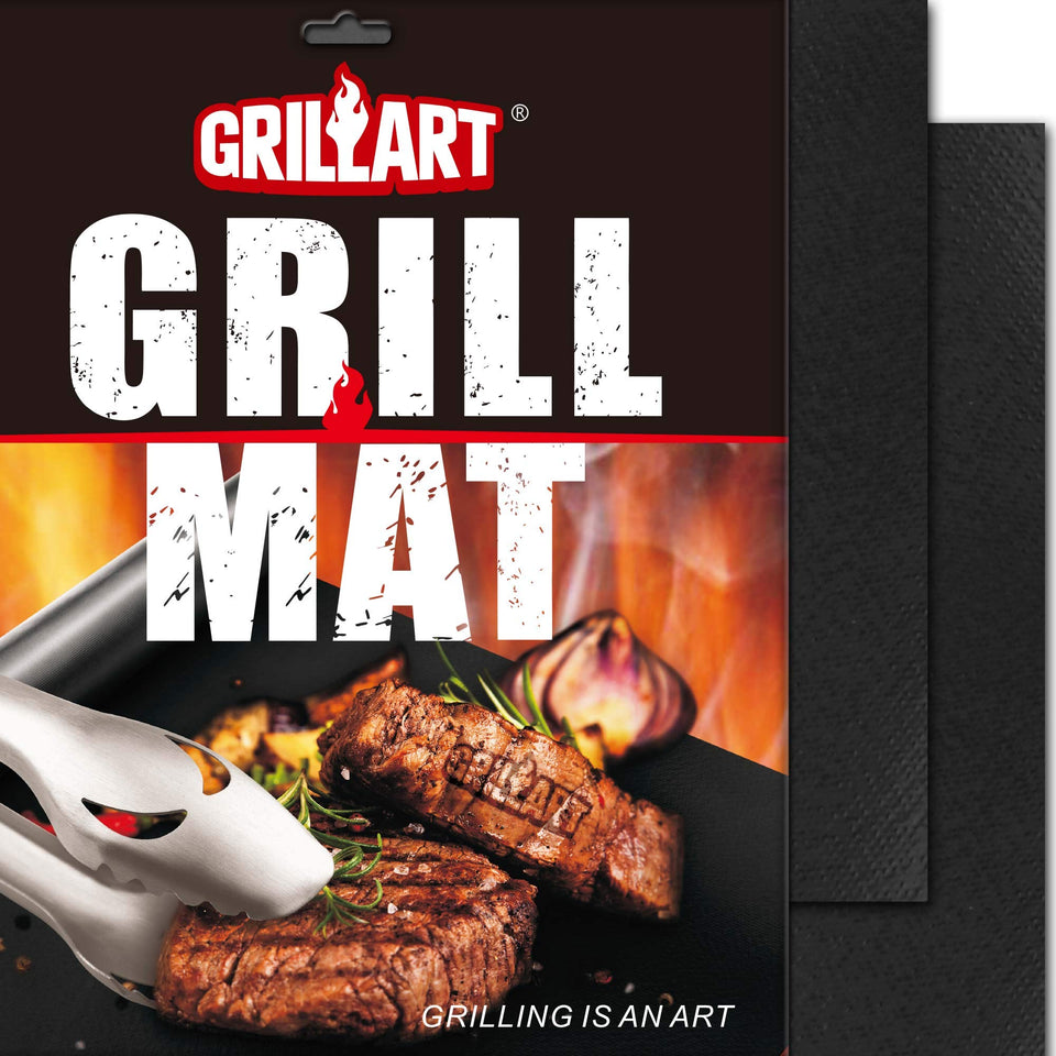 GRILLART grill mats in action for juicy steaks and easy food release