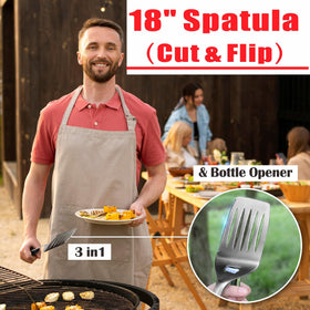 GRILLART 18inch rubber-insulated handles provide comfortable, heat-free grip