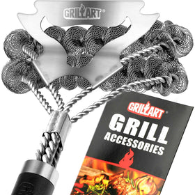 GRILLART bristle-free 18-inch grill brush for safe cleaning
