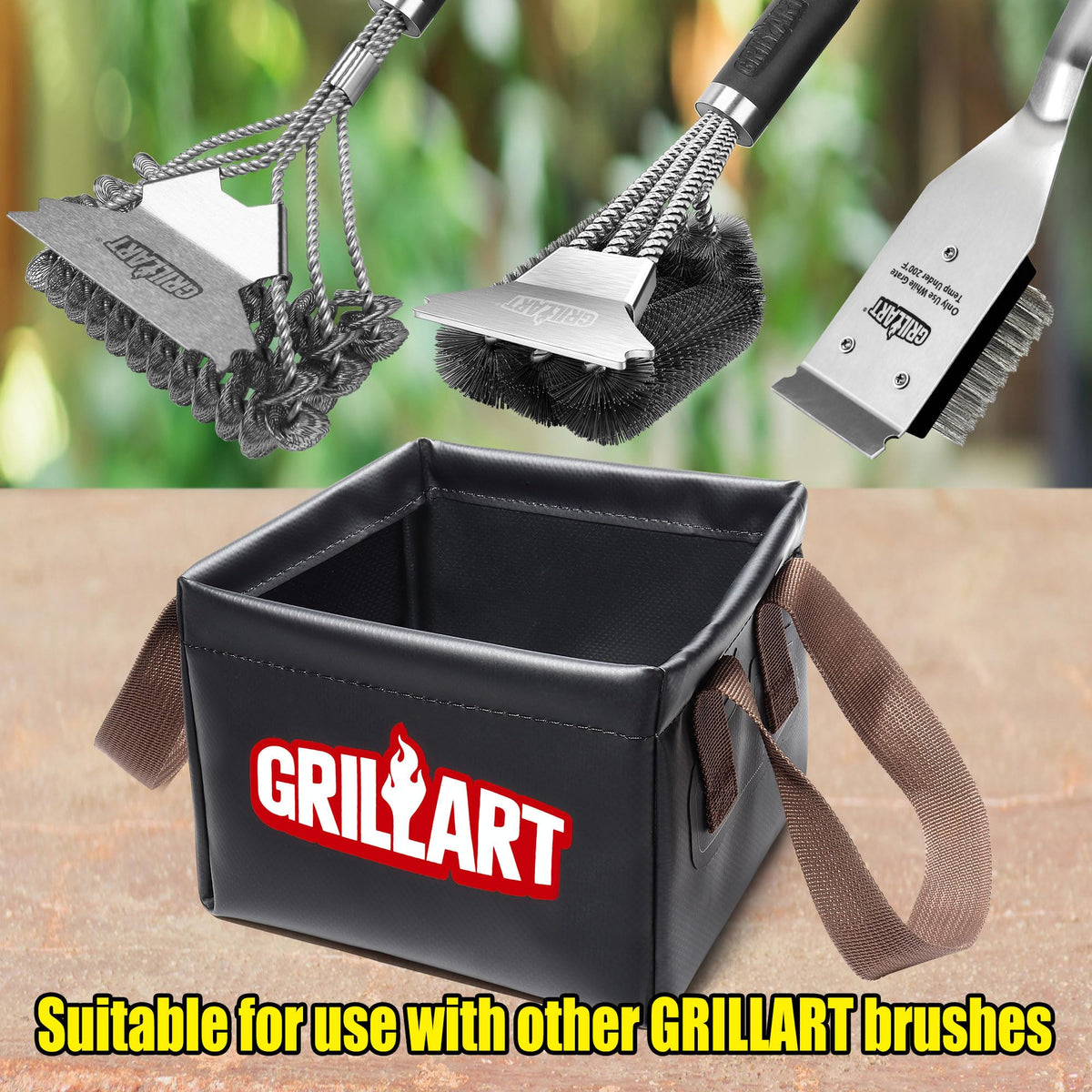 GRILLART built-in scraper helps remove cold buildup quickly