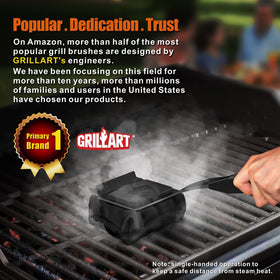 GRILLART dishwasher-safe brush head for easy cleanup