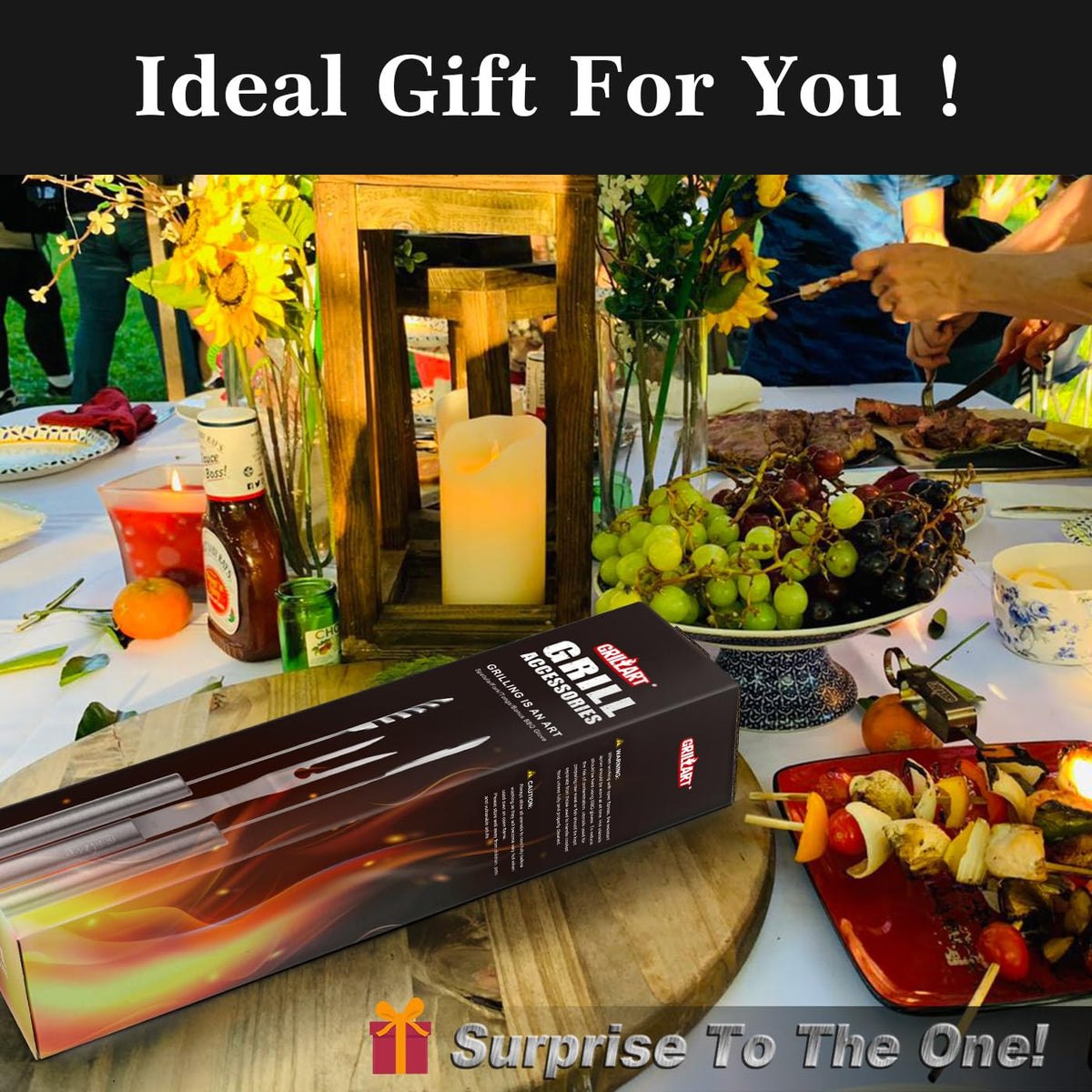 GrillART gift-ready barbecue set for outdoor cooks