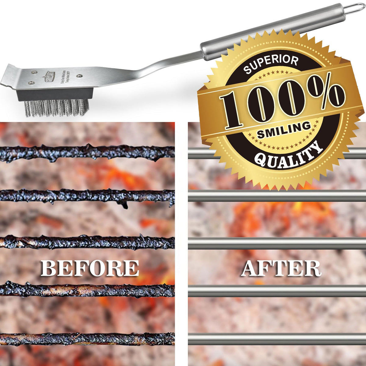 GRILLART gift-ready BBQ cleaner heads for grilling lovers