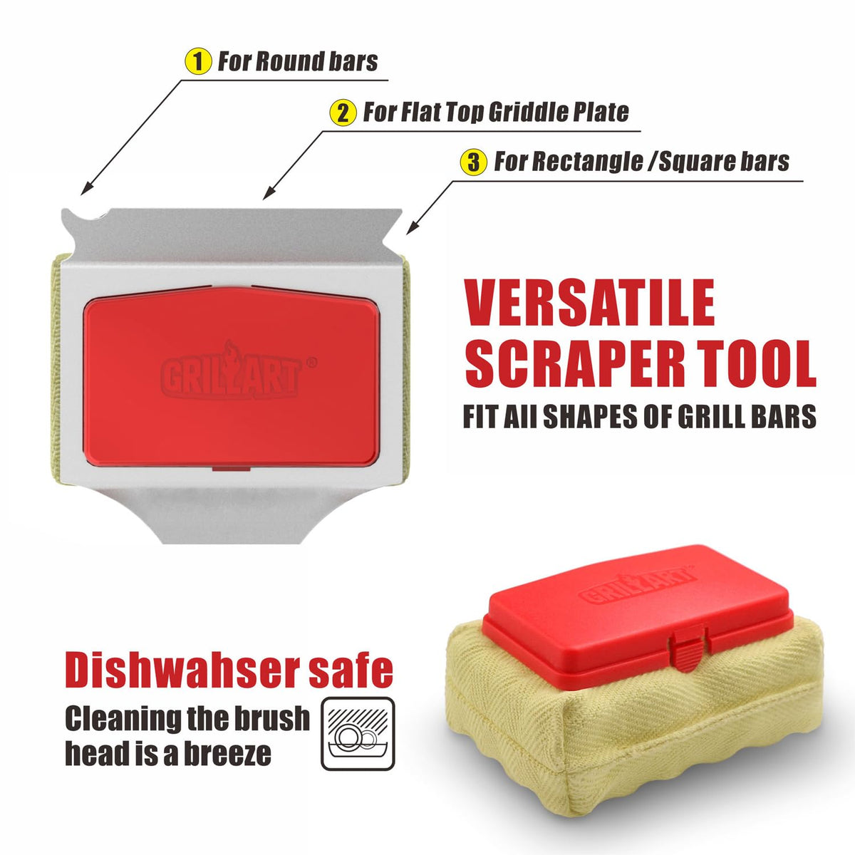 GRILLART built-in hanging hole facilitates storage after grilling