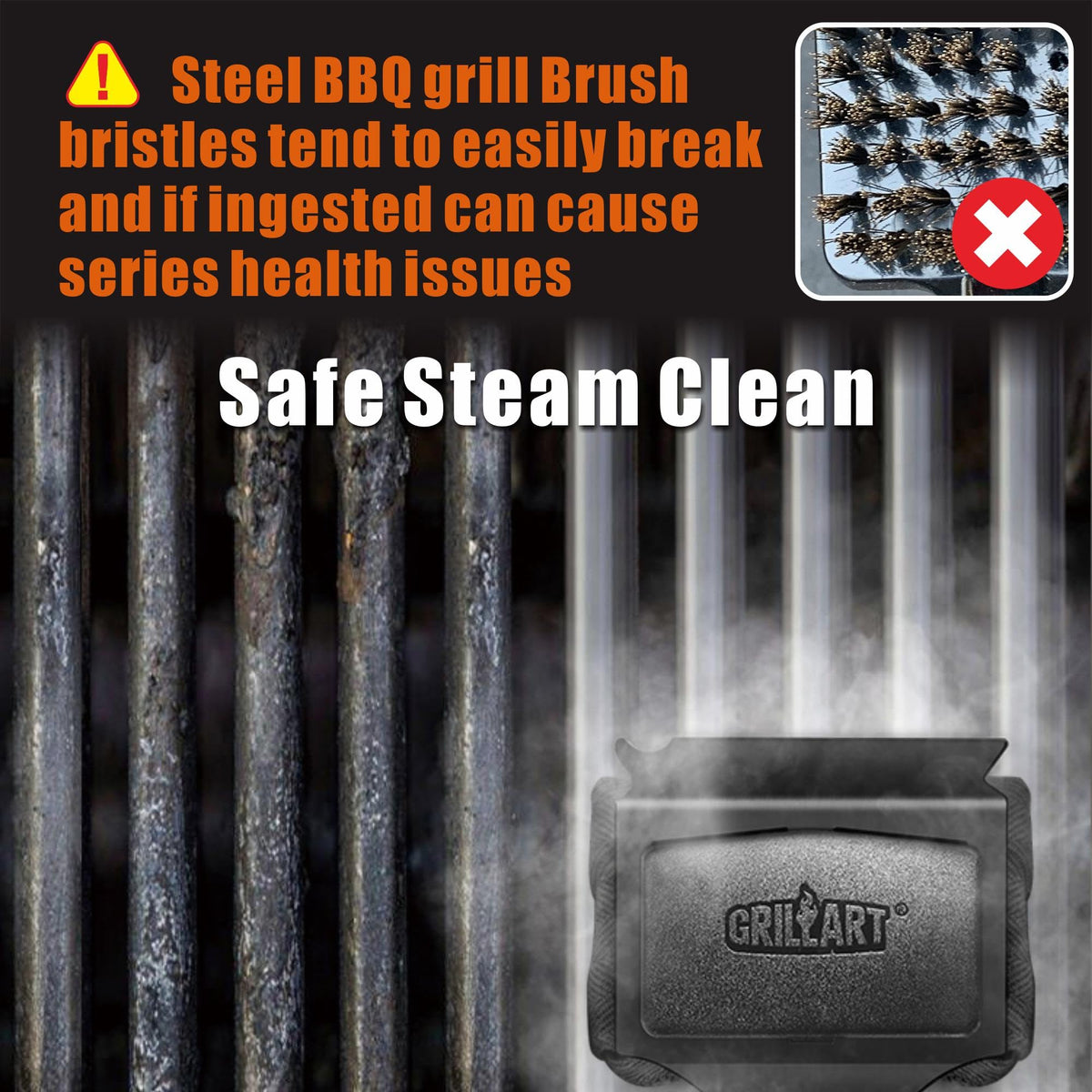 GRILLART hanging holes for convenient storage