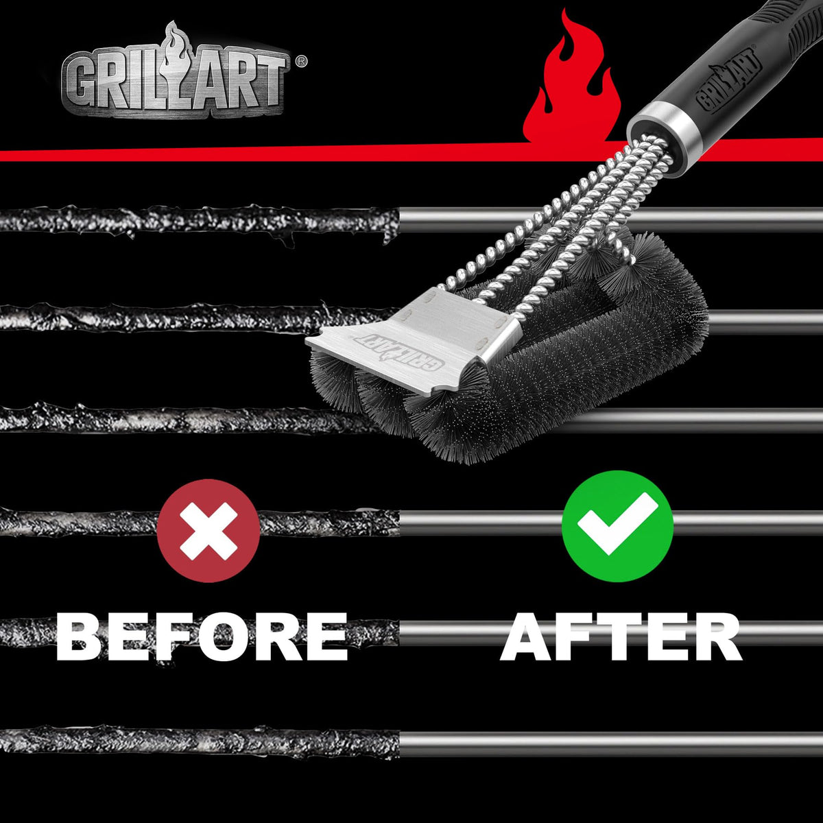 GRILLART hanging storage ring keeps the tool ready